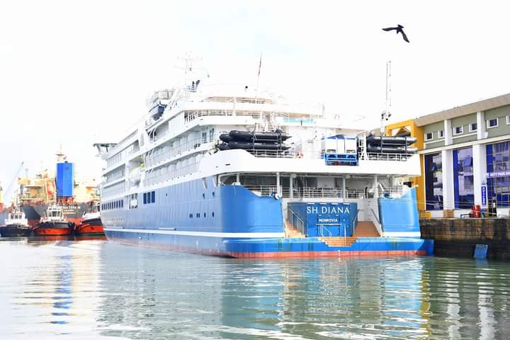 Luxurious Cruise Ship Docks at Port Of Mombasa.