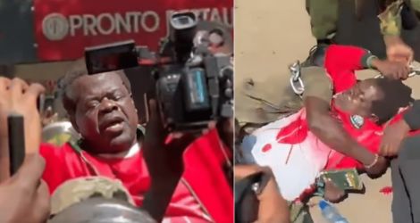 Okiya Omtatah Arrested in Nairobi CBD during #EndAbductionsKE Maandamano