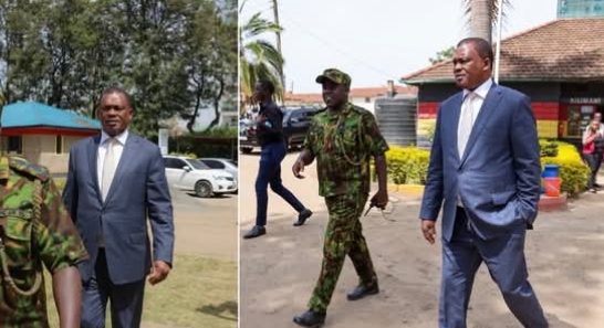 Justin Muturi Changes tune during Kilimani Police Station Visit