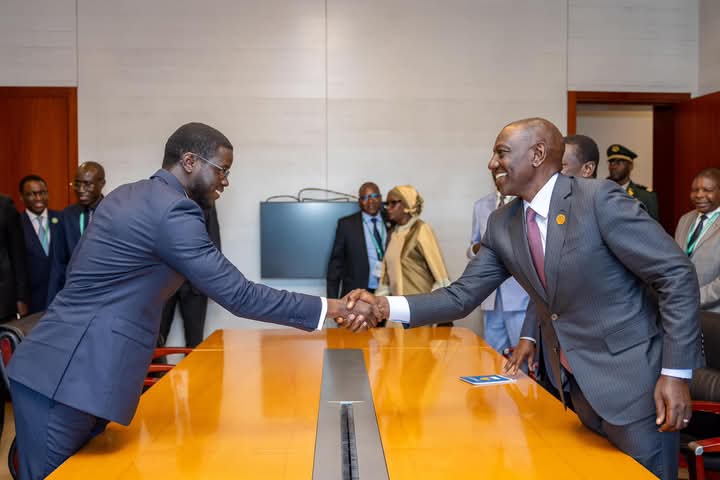 President Ruto meets Senegal President Bassirou Diomaye on the Sidelines of AUC Summit