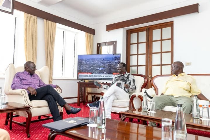 President Ruto hosts Raila Odinga at State House Mombasa