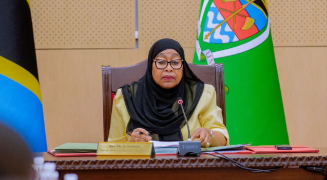 Tanzania's President Samia Suluhu Hassan receives winner’s certificate